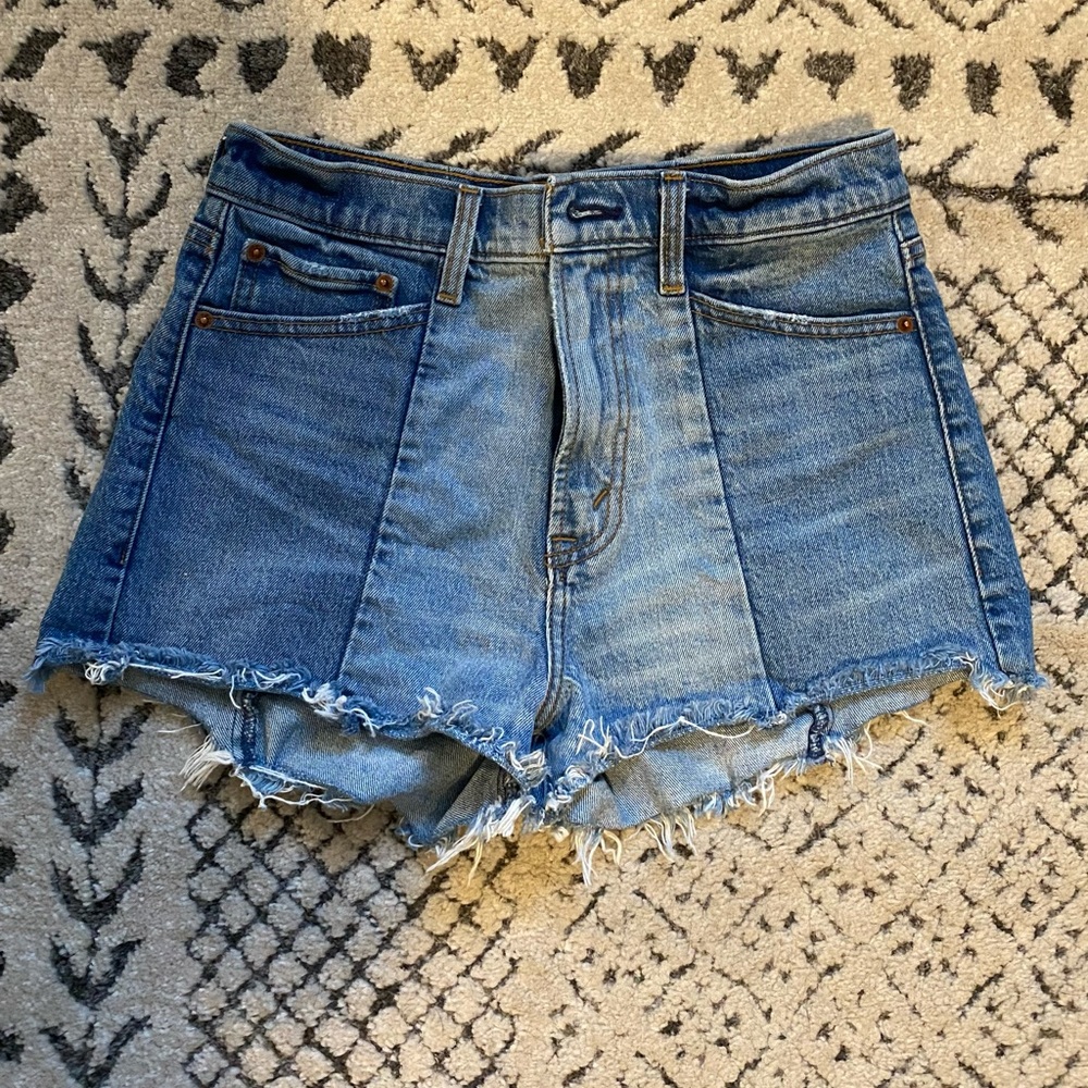 Two-toned Denim Shorts